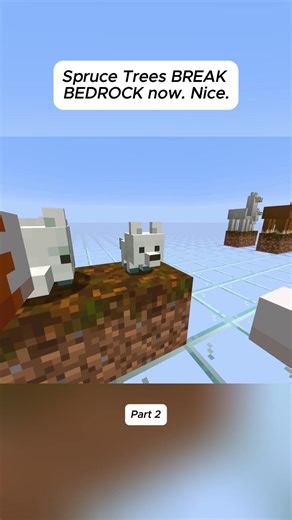 Spruce Trees Can Break Bedrock in Minecraft