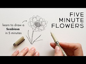 Five Minute Flowers | PIN CUSHION ✿ Learn to draw flowers with ink!