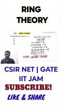 10 ring theory | characteristic of ring Z5 | how to fiind characteristic of ring Zn