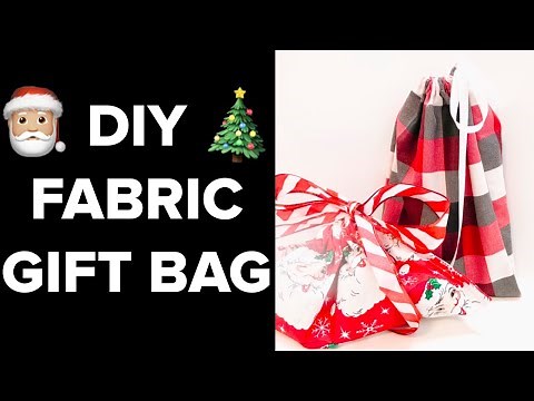 HOW TO MAKE FABRIC GIFT BAGS - EASY SEWING TUTORIAL