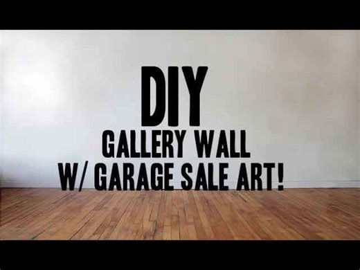 DIY gallery wall using garage sale finds