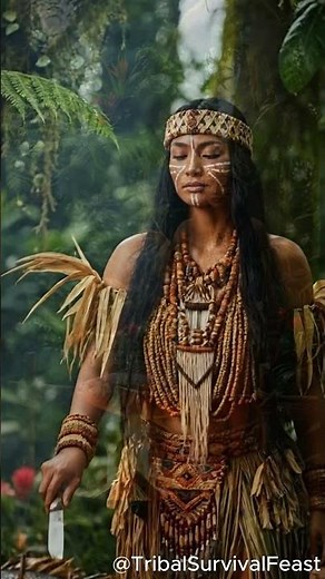 Tribal Woman Cooks & Eats Fresh Jungle Fish 🍃🔥 | Primitive Cooking in the Wild #shorts