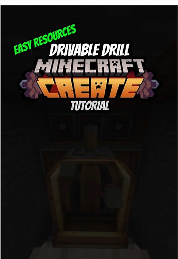 Drivable Drill in Minecraft: Create Mod Showcase
