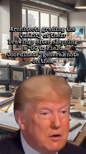 Construction Yeti on Instagram: "“Coordination review???” “Duh. Contract says GC to field coordinate all known and unknown conflicts and issues”"