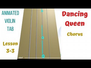 DANCING QUEEN 🎇 by ABBA | LIVE Violin Tutorial (CHORUS) | Animated Violin TAB | Lesson 3