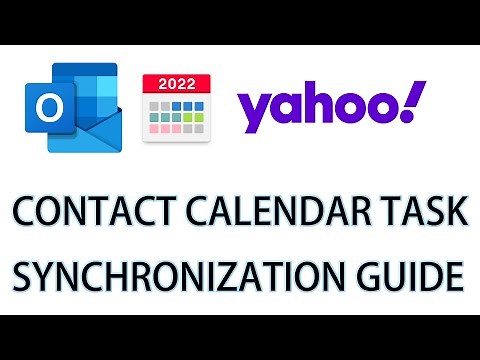 Outlook Yahoo contacts, calendar, to-do list sync settings guide 2022
