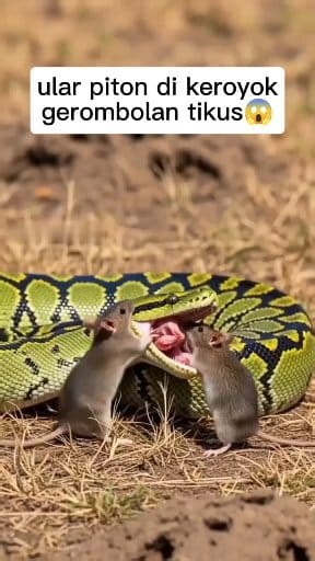51 reactions | Ular piton di keroyok gerombolan tikus #videoviral #animals #mouse #snake #wildlife | Mario Abce | Facebook