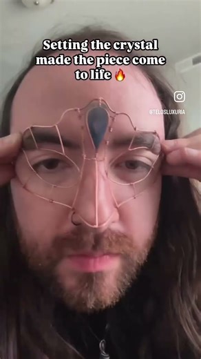 Wire wrapped face mask 🎭 #jewelry #handmade #crystals #wirewrappingtutorial