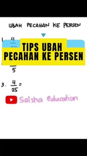 TIPS UBAH PECAHAN KE PERSEN/ Fraction to Percentage Trick (Easy Math Hack) #maths #MathTricks