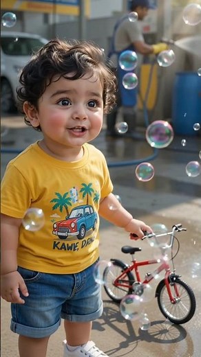 Baby's Car Wash Joke Left Everyone Shocked!😂🚗 #Shorts #ytshorts #carwash#funnybaby #cutebaby #comedy