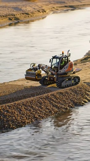 5.4K views · 25 reactions | Mini Robot Builds Road Beside River | | Faruk Gh | Facebook