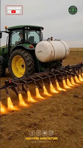 Tractor Fire Weeding Techniques tractor 🚜 🔥