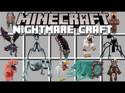 Minecraft NIGHTMARE CRAFT / SCARY DWELLER MOBS MOD! (Minecraft Mods)