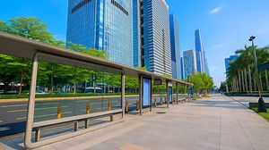 Balade urbaine près de l’arrêt de bus Futian