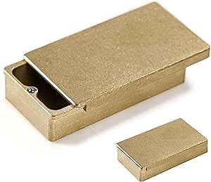 Titanium EDC Container Storage Box Mini Metal Box Outdoor Camping Gear Backbag Tool For Tiny Things, Brass