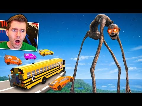 Carros vs ROAD CREATURE (impossível) no Teardown Mods