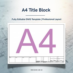 Autocad ISO A4 Title Block Template - Editable DWG Layout (digital Download) - Etsy UK