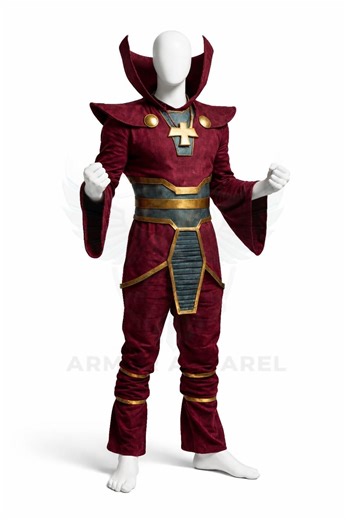 Red Wizard Cosplay Tunic – Scuba Suede Sorcerer Robe, Galactic Villain Outfit - Etsy