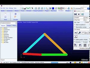Four Bar Linkage Motion Simulation in Adams view