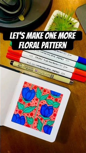 Day 2/15 | Easy Floral Pattern Series | Anyone Can Draw #floral #pattern #art #artshorts