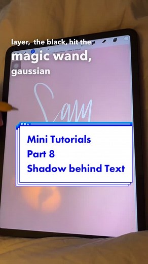 Procreate Mini Tutorials YOU need to know - Part 8 - Shadow behind text #procreateforbeginners #procreatetipsforbeginners #procreatetutorials #ipad