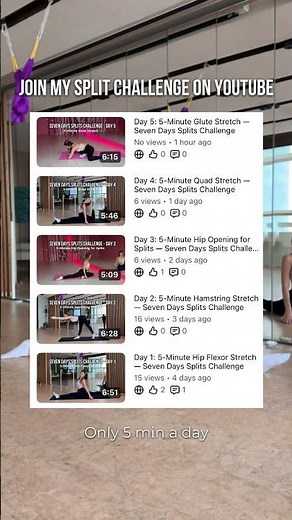 Are you struggling with a splits? | 5 minute daily stretch routine