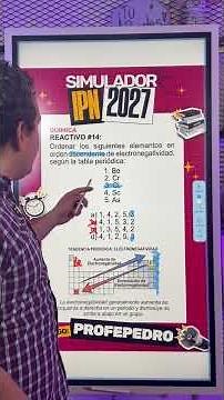 Reactivo de electronegatividad | Así te lo preguntan en tu examen al IPN