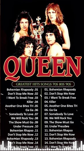 Best Songs Playlist/ Queen Greatest Hits Full Album