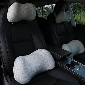 Lumbar Support Pillow for car，Car Neck Pillow Kit, Memory Foam Ergonomic Car Headrest and Lumbar Support for Driving Fatigue Relief, Comfort and Support Your Neck and Back