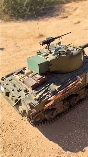 Rc Sherman firefly tank going in a tunnel ￼￼￼# kai builds