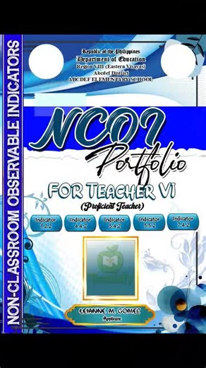 2.7K views · 12 shares | NCOI PORTFOLIO PACKAGE for TEACHER IV–VII!...