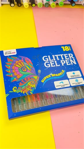 Testing Glitter Gel Pen Markers ✨ 18 colors | Coloring a Christmas penguin