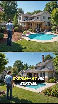 Neighbor’s Pool Flooded My Yard — Insurance Made Him Pay! #shorts