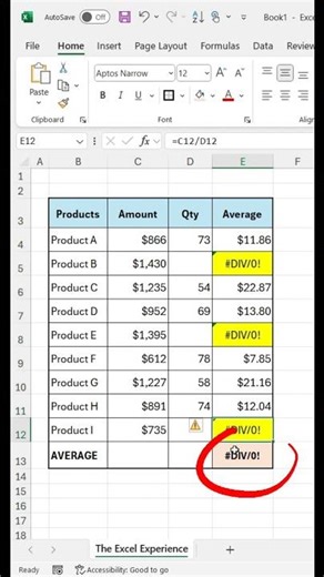 How Remove the Error in Advanced Excel 👨🏽‍💻 #shorts #excel #excelshortcuts #exceltutorial