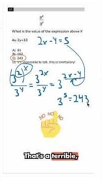 SAT Exponents Trick: Pick Numbers and Solve Instantly