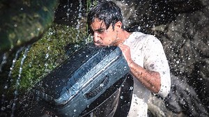 You inflate this backpack to cushion your stuff – and it’s completely waterproof. | Insider International