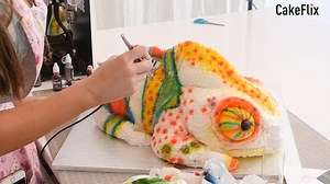 Chameleon Cake Tutorial by the amazingly talented Molly Makes Cakes Link in the comments below xxx | CakeFlix