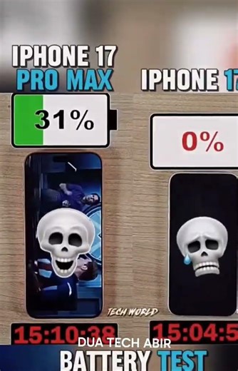 😡IPHONE 17 PRO MAX VS IPHONE 17E BATTERY 🪫 TEST ?