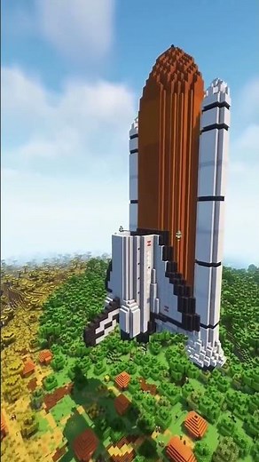 Minecraft: Space Shuttle built with: ‪@TomOnMars‬ |Timelapse | Tutorial |#builds #shorts #minecraft