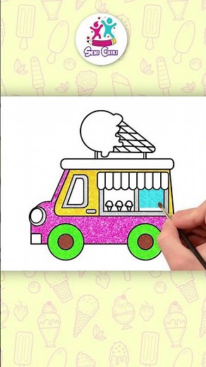 Cara Menggambar Es Krim Lucu 🍦 Mewarnai Anak Seru #shorts #menggambar #howtodraw