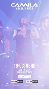78K views · 125 reactions | ¡Argentina, qué emoción contarles que pronto regresaremos, aunque en realidad nunca nos fuimos!  Este 19 de octubre nos encontraremos en el Anfiteatro Humberto de Nito en Rosario! ¡Ya pueden conseguir sus boletos para el #RegresaTour” ❤️‍ | Camila México | Facebook