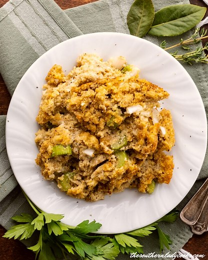 Cornbread Dressing - The Southern Lady Cooks