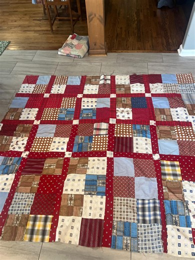Vintage Quilt Top That is Handstitched - 81 X 74 - Etsy