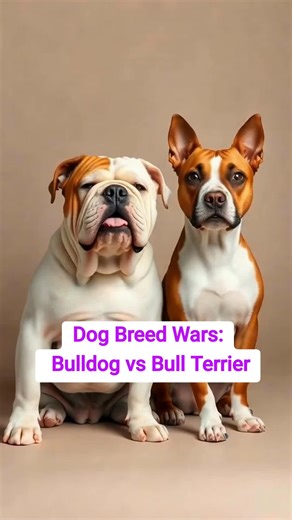 Dog Breed Wars: Bulldog vs Bull Terrier Dog breed comparison Dog breeds Dog behavior Breed stereotypes explained Dog Breed Wars #DogBreedWars #BulldogLife #BullTerrier #DogOwners #DogPerson