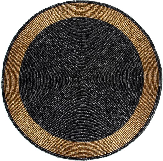 Round Beaded Placemats Dining Table Mats 14 Inches Tableware Accessories Housewarming Gift Boho Modern - Etsy