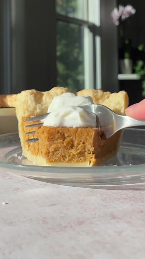 this dairy free sweet potato pie gives pumpkin pie a run for its money!! recipe: ambitiouskitchen.com/sweet-potato-pie | Ambitious Kitchen