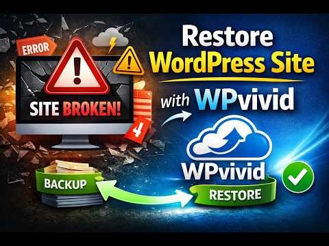 Restore WordPress Site with WPvivid | Fix broken website with WPvivid #linkloomseo #wpvivid #seo