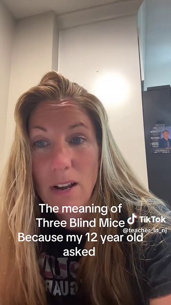 My 12 year old was curious about the meaning of nursery rhymes, so here we go, Three Blind Mice 😂 #mice #nurseryrhyme #history #legend #meaning
