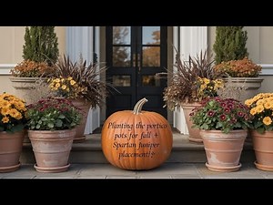 🌿🍂 Planting Stunning Portico Pots for Fall + Elegant Spartan Juniper Ideas! 🎃✨