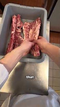 Deboning a whole pork loin in culinary school 🐖